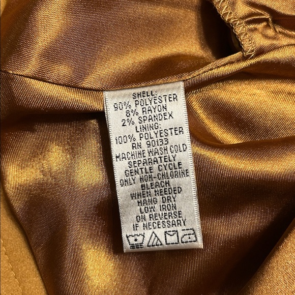 Joan Rivers Classic Golden Double-Breasted Collared Cape Peacoat XL Vintage - Picture 8 of 9